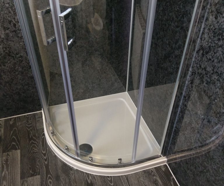 Wet wall bathroom fitting